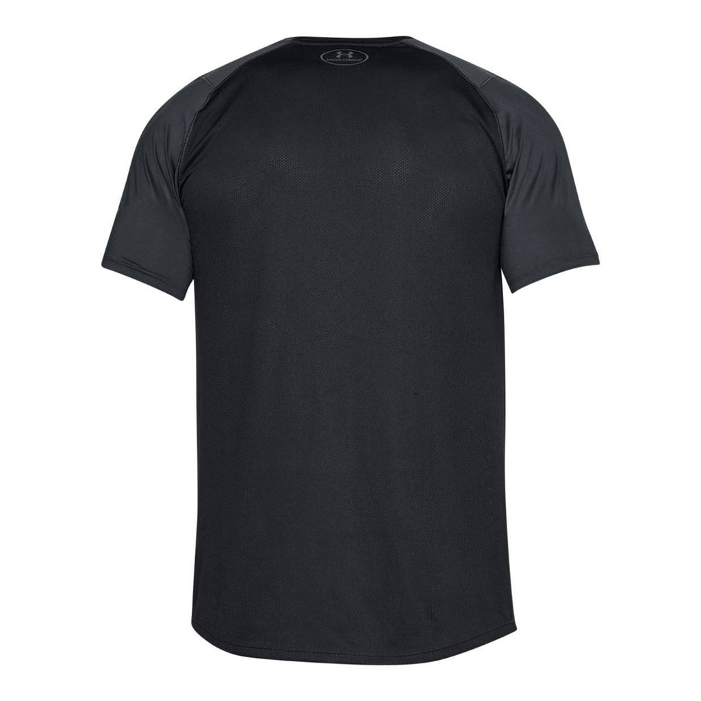 Under Armour Men's Anthracite Black MK1 Dash Fade Short Sleeve T Shirt