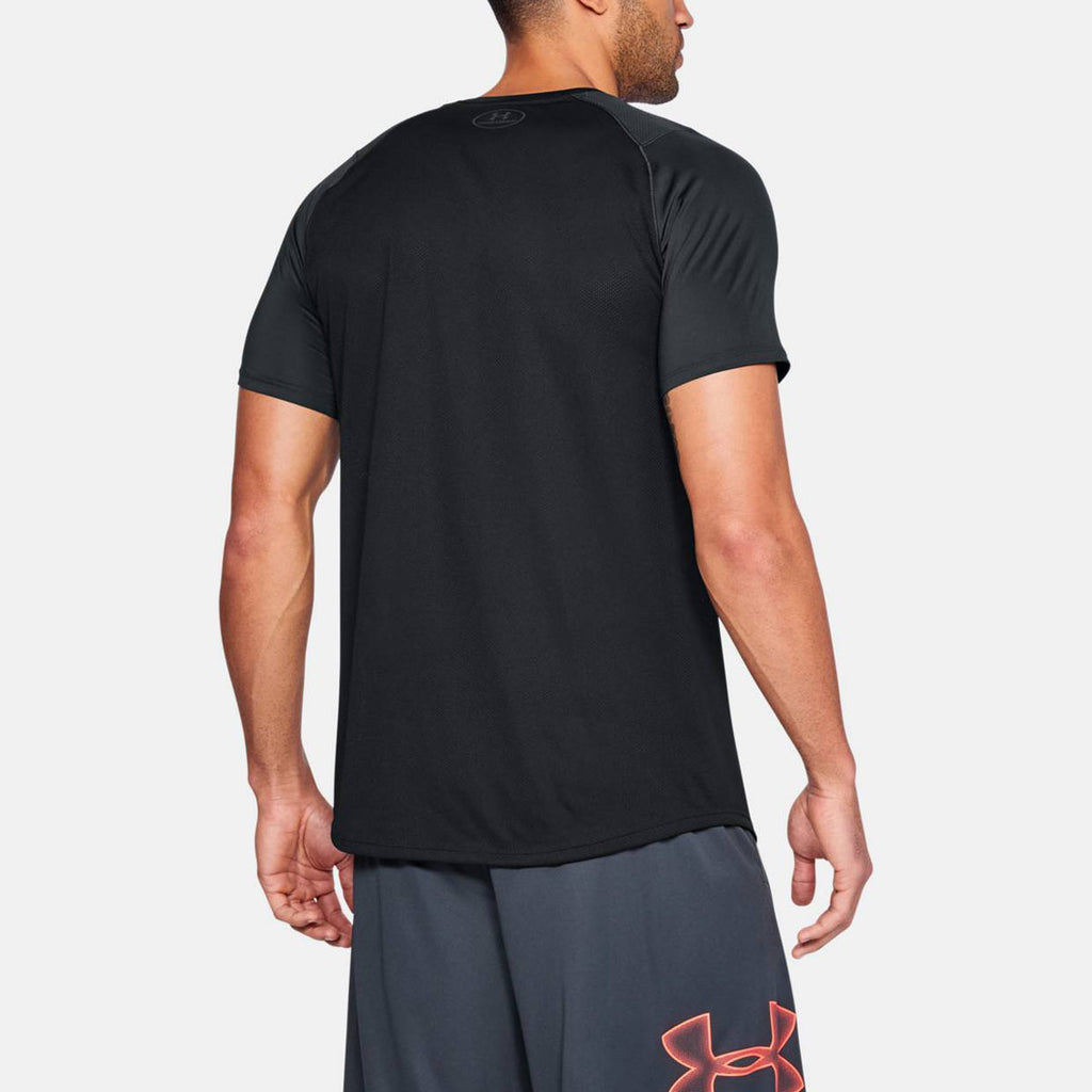 Under Armour Men's Anthracite Black MK1 Dash Fade Short Sleeve T Shirt