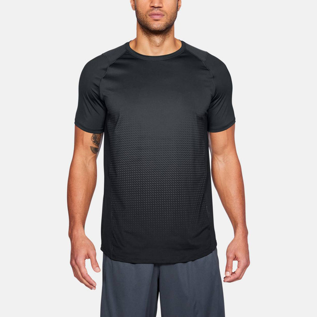 Under Armour Men's Anthracite Black MK1 Dash Fade Short Sleeve T Shirt