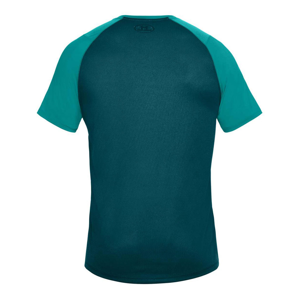 Under Armour Men's Swallowtail Tourmaline Teal MK1 Dash Fade Short Sleeve T Shirt