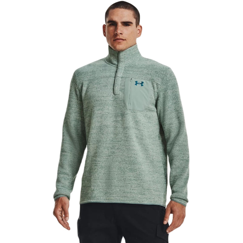 Under Armour Men's Fresco Green Henley Long Sleeve