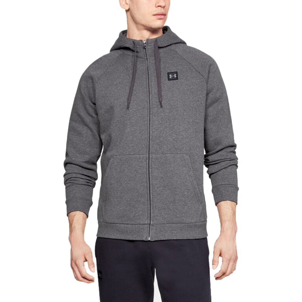 Under Armour Men's Charcoal Rival Fleece Full-Zip Hoodie