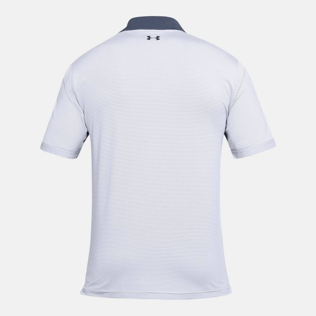 Under Armour Men's White Stealth Gray Performance Novelty Polo