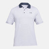 Under Armour Men's White Stealth Gray Performance Novelty Polo