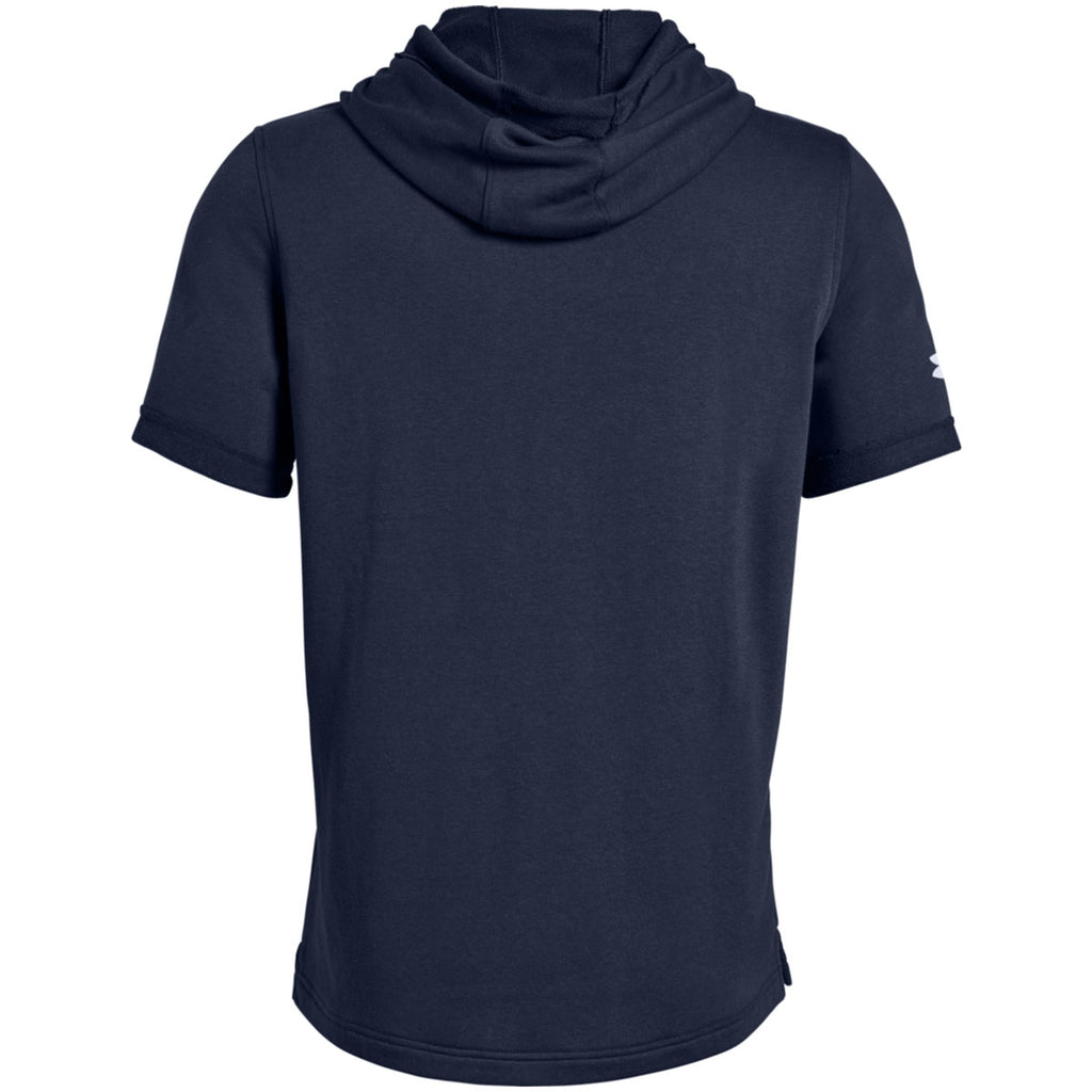 Under Armour Men's Midnight Navy Team Stadium Short Sleeve Hoody