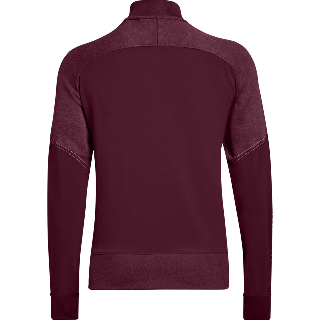 Under Armour Women's Maroon Qualifier Hybrid Warm-Up Jacket