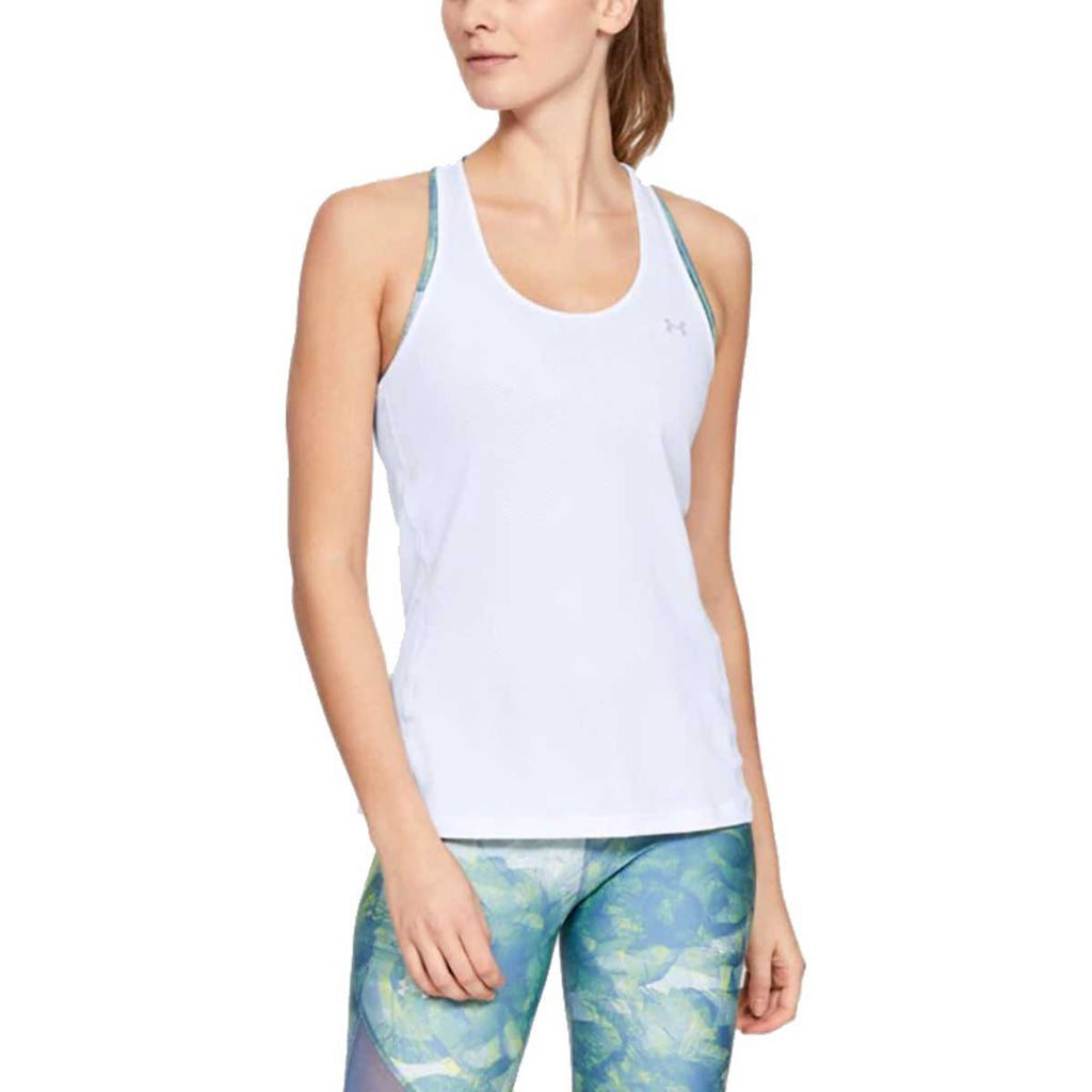 Under Armour Women's White HeatGear Armour Racer Tank