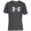 Under Armour Men's Charcoal Medium Heather Big Logo Short Sleeve