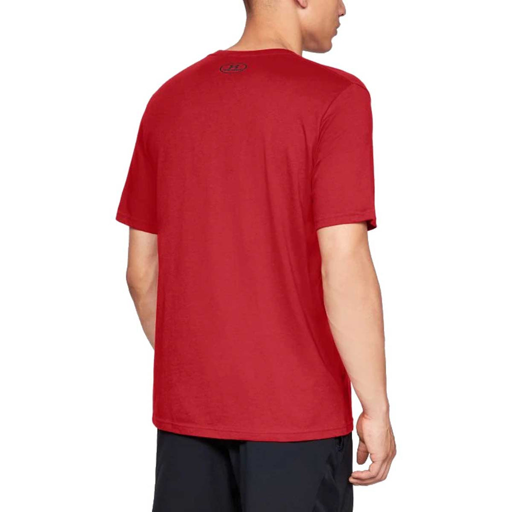 Under Armour Men's Red Big Logo Short Sleeve