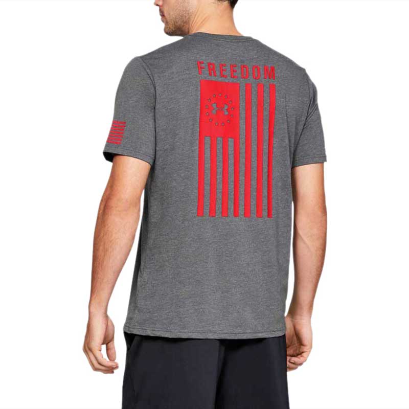 Under Armour Men's Charcoal Medium Heather Freedom Flag Tee