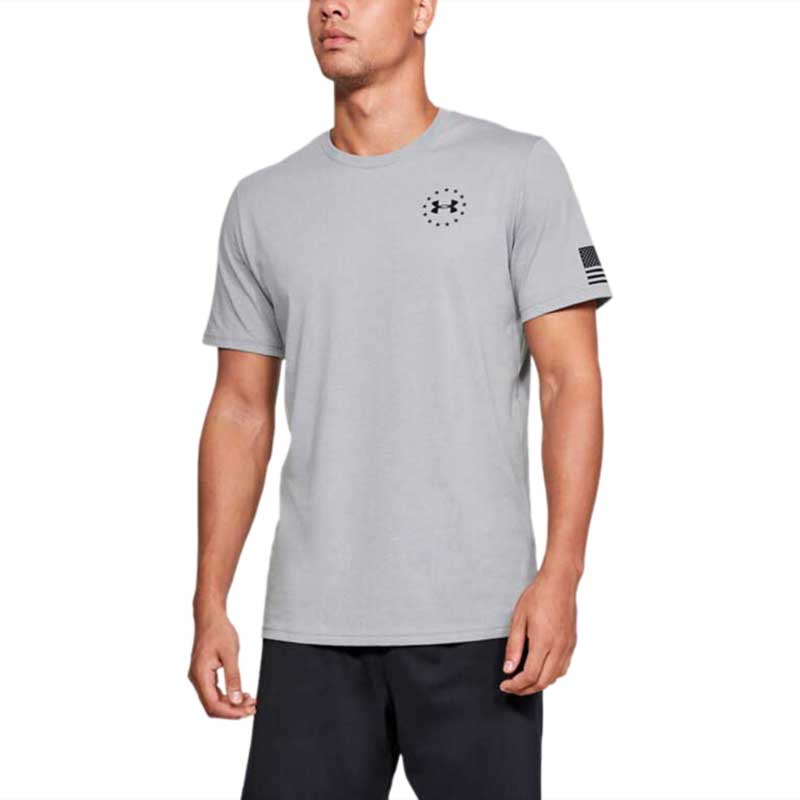 Under Armour Men's Steel Medium Heather Freedom Flag Tee