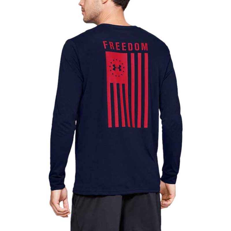 Under Armour Men's Academy Freedom Flag Long Sleeve Tee