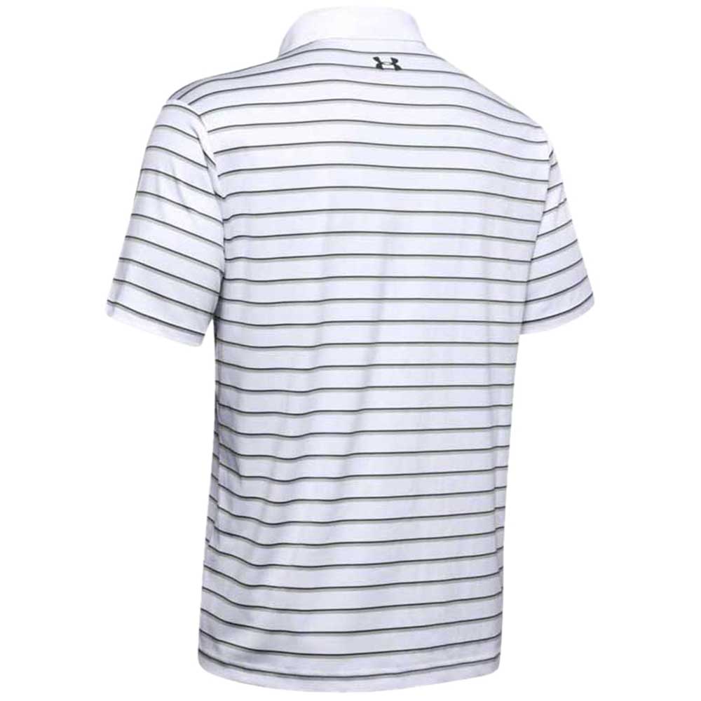 Under Armour Men's White Performance Polo 2.0 Divot Stripe