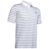 Under Armour Men's White Performance Polo 2.0 Divot Stripe