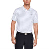 Under Armour Men's White Performance Polo 2.0 Divot Stripe