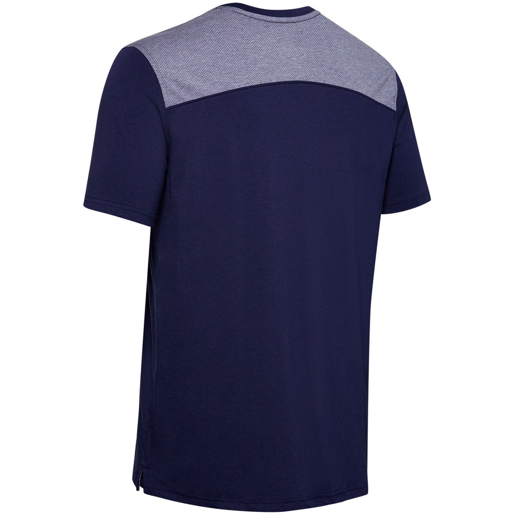 Under Armour Men's Midnight Navy Stadium Short Sleeve Tee