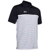 Under Armour Men's Black Stripe Mix-Up Polo