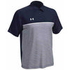 Under Armour Men's Midnight Navy Stripe Mix-Up Polo