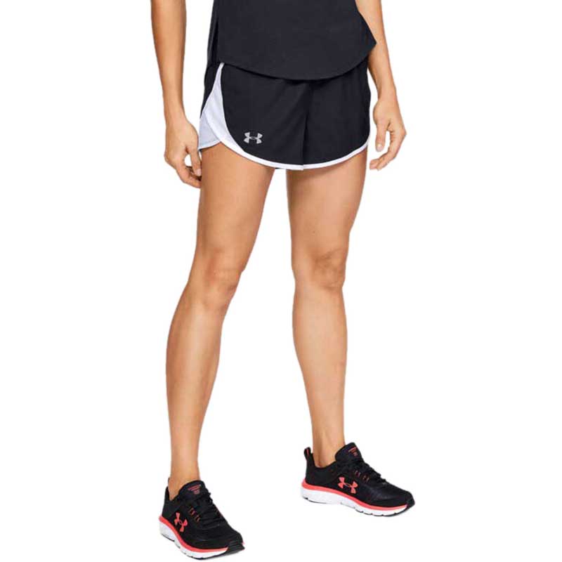 Under Armour Women's Black/White Fly By 2.0 Shorts