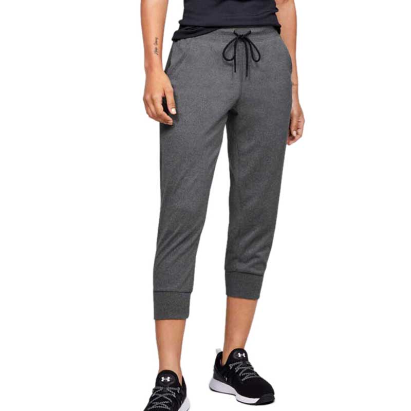 Under Armour Women's Heather Grey/Black Tech Capri