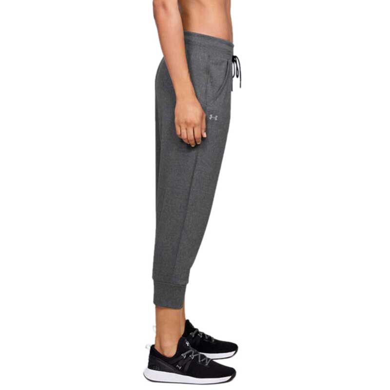 Under Armour Women's Heather Grey/Black Tech Capri