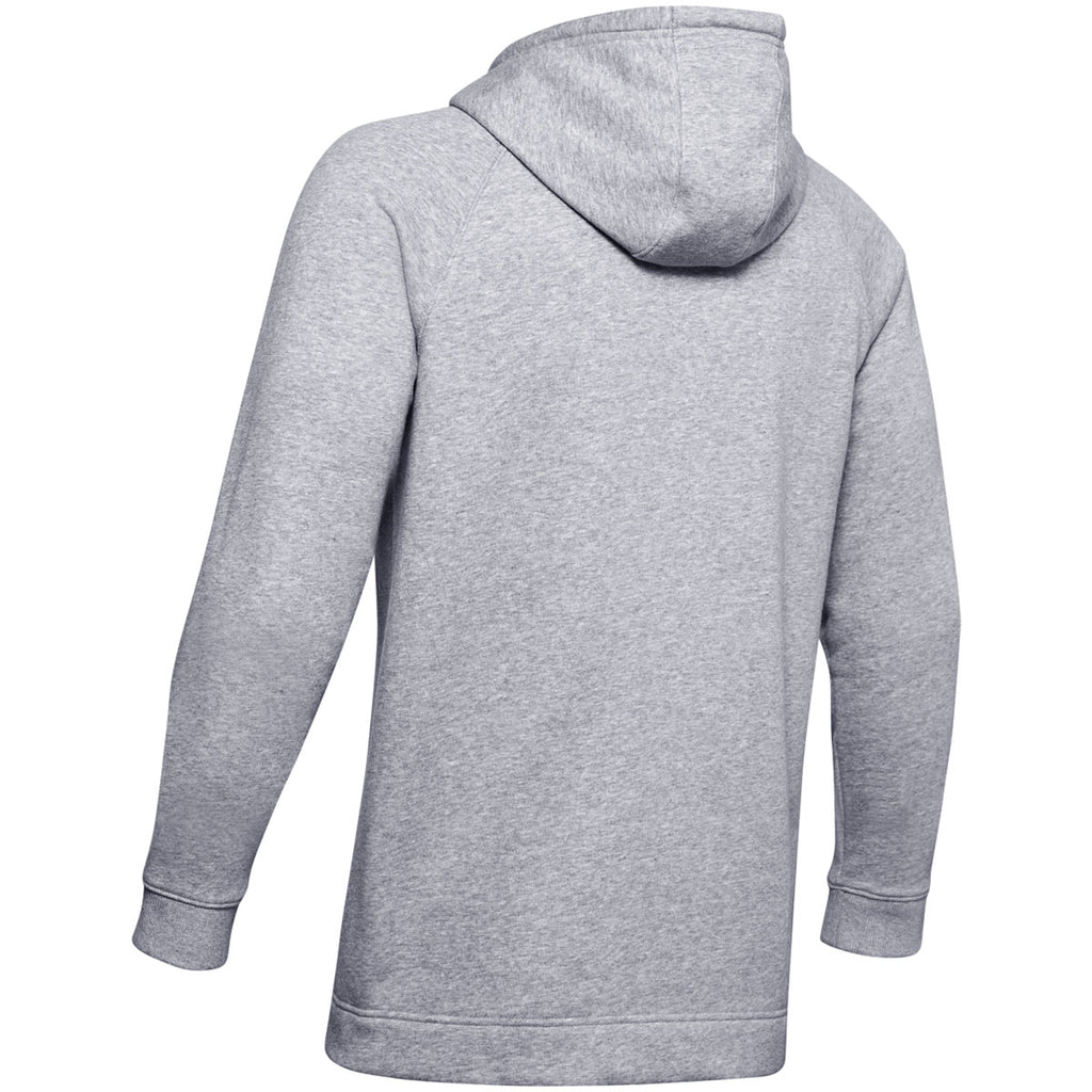 Under Armour Men's True Grey Heather Hustle Fleece Full Zip Hood