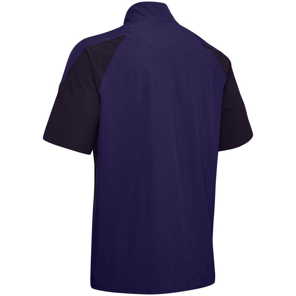 Under Armour Men's Purple Motivate Short Sleeve Quarter Zip