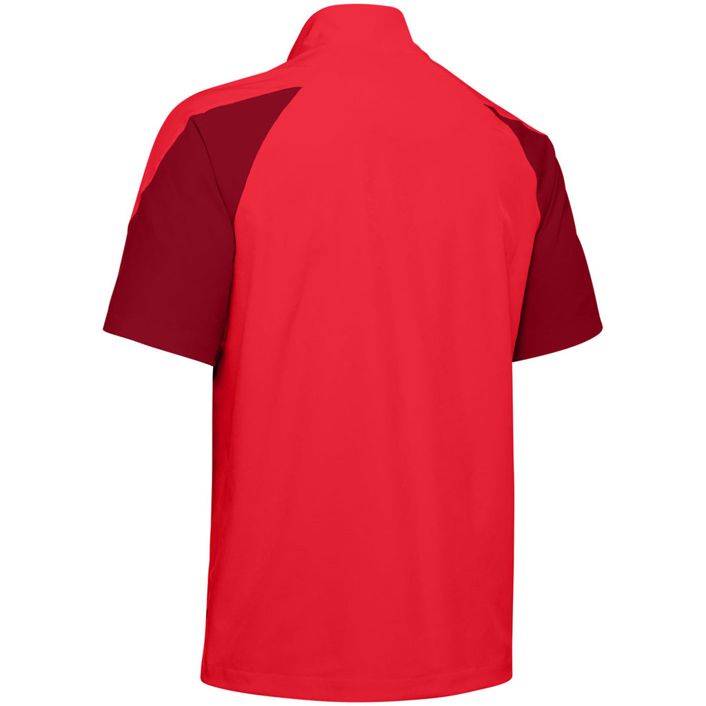 Under Armour Men's Red Motivate Short Sleeve Quarter Zip