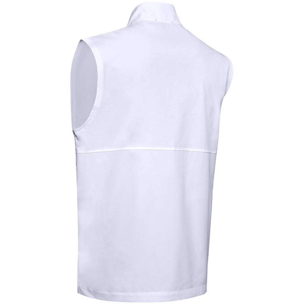 Under Armour Men's White Motivate Sleeveless Quarter Zip