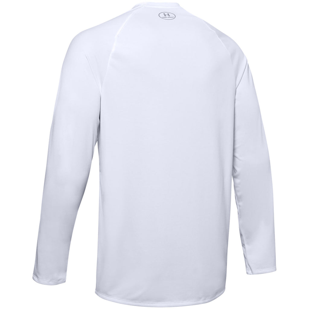 Under Armour Men's White Locker Novelty Long Sleeve Tee