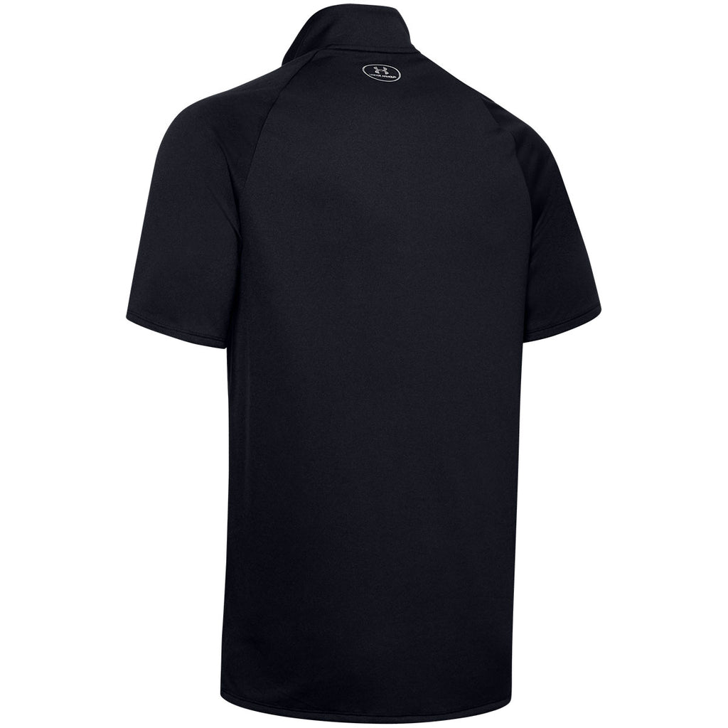 Under Armour Men's Black Locker Short Sleeve 1/4 Zip