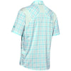 Under Armour Men's White/Radial Turquoise Tide Chaser 2.0 Plaid Short Sleeve Shirt