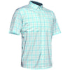 Under Armour Men's White/Radial Turquoise Tide Chaser 2.0 Plaid Short Sleeve Shirt