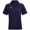 Under Armour Men's Midnight Navy/White Command Short Sleeve Hoodie