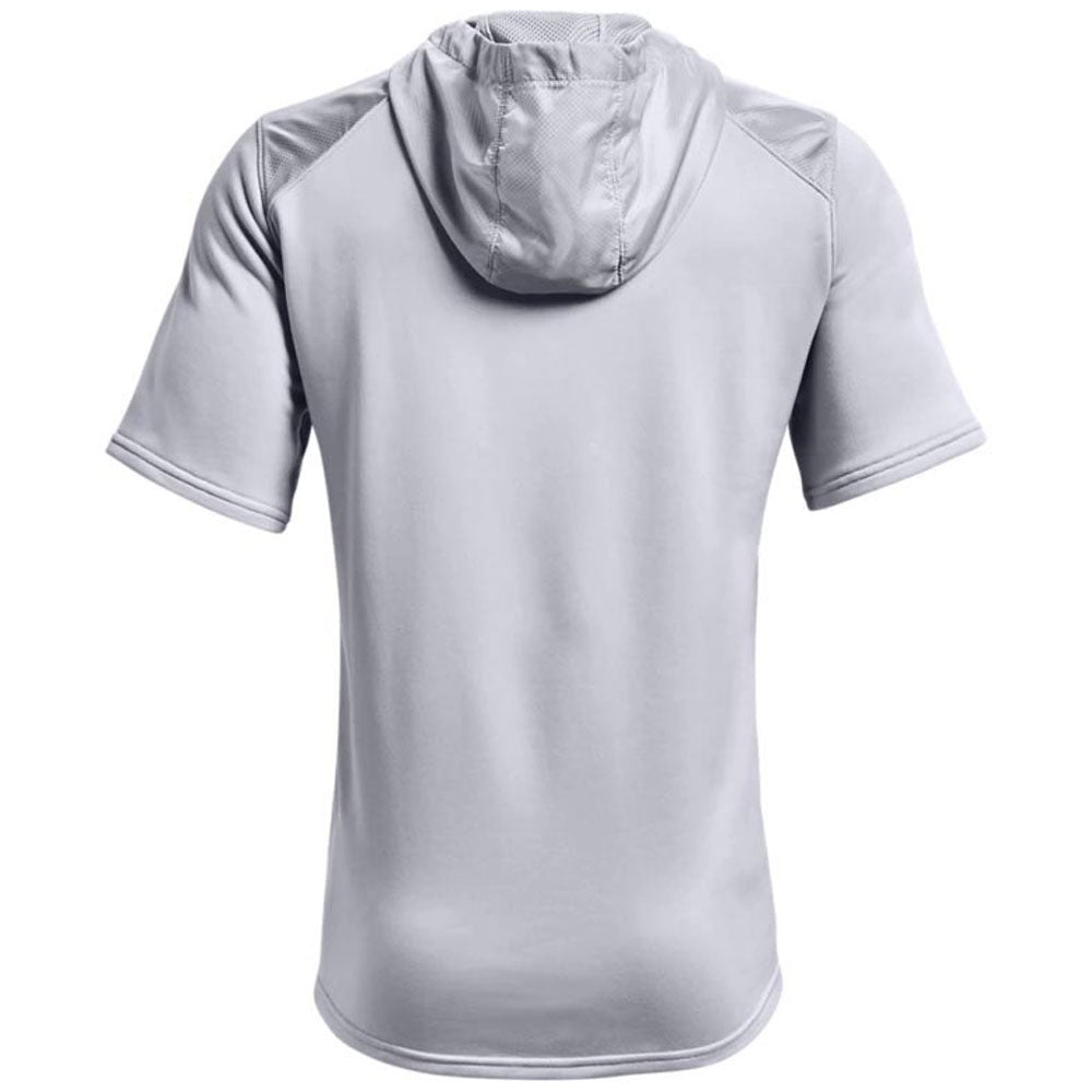 Under Armour Men's Mod Grey/White Command Short Sleeve Hoodie