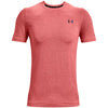 Under Armour Men's Venom Red UA RUSH Seamless Short Sleeve