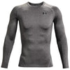 Under Armour Men's Carbon Heather/Black HeatGear Armour Long Sleeve Shirt