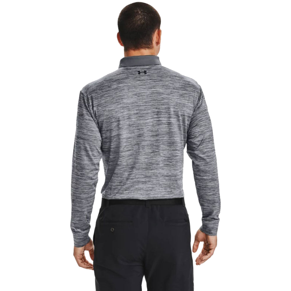 Under Armour Men's Steel UA Performance Textured Long Sleeve Polo