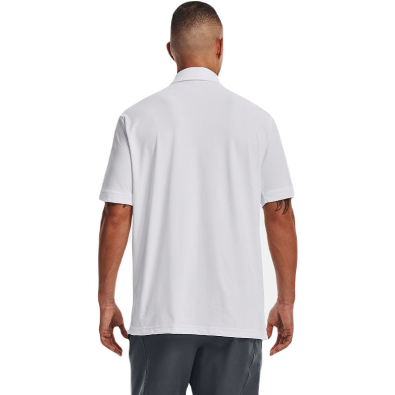 Under Armour Men's White/Mod Grey Title Polo