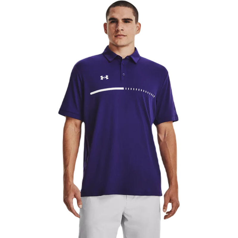 Under Armour Men's Purple/White Title Polo