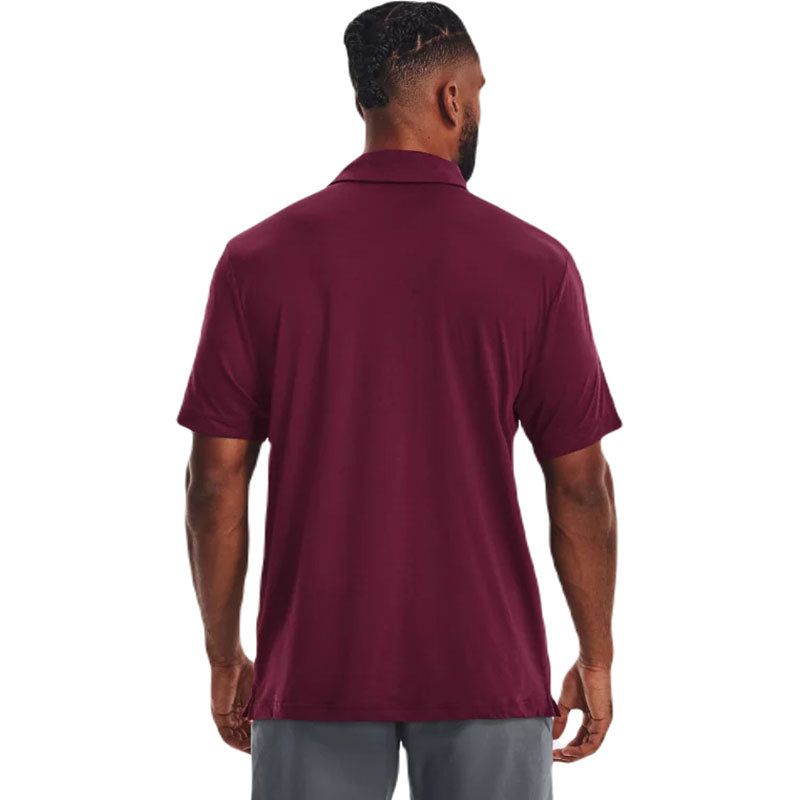 Under Armour Men's Maroon/White Title Polo