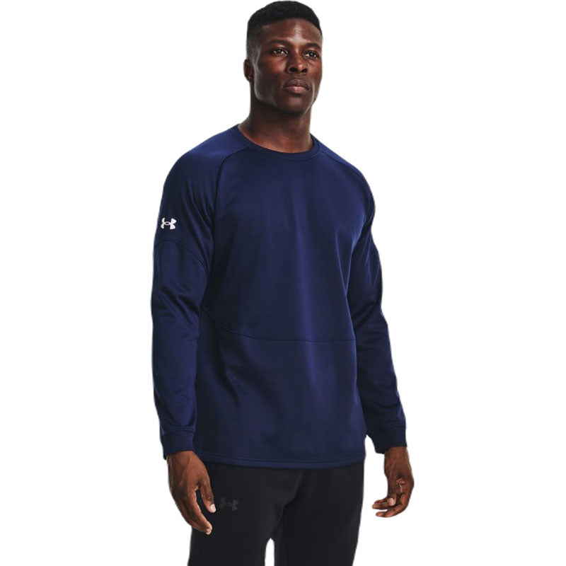 Under Armour Men's Midnight Navy/White Fleece Storm Crew