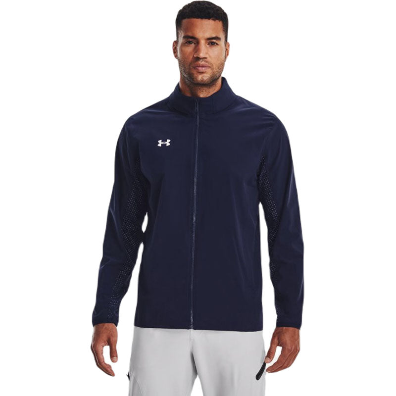 Under Armour Men's Midnight Navy/White Squad 3.0 Warm-Up Full Zip Jacket