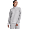 Under Armour Women's Halo Grey Light Heather/Black Fleece Quarter Zip