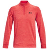 Under Armour Men's Venom Red/Black Armour Fleece Twist Quarter Zip