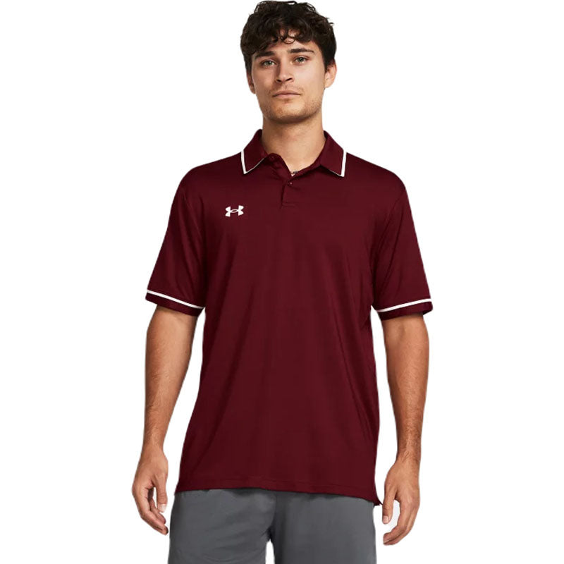 Under Armour Men's Cardinal/White Team Tipped Polo