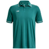 Under Armour Men's Coastal Teal/White Team Tipped Polo