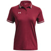 Under Armour Women's Cardinal/White Team Tipped Polo