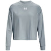 Under Armour Women's Harbor Blue/White Rival Terry Oversized Crew