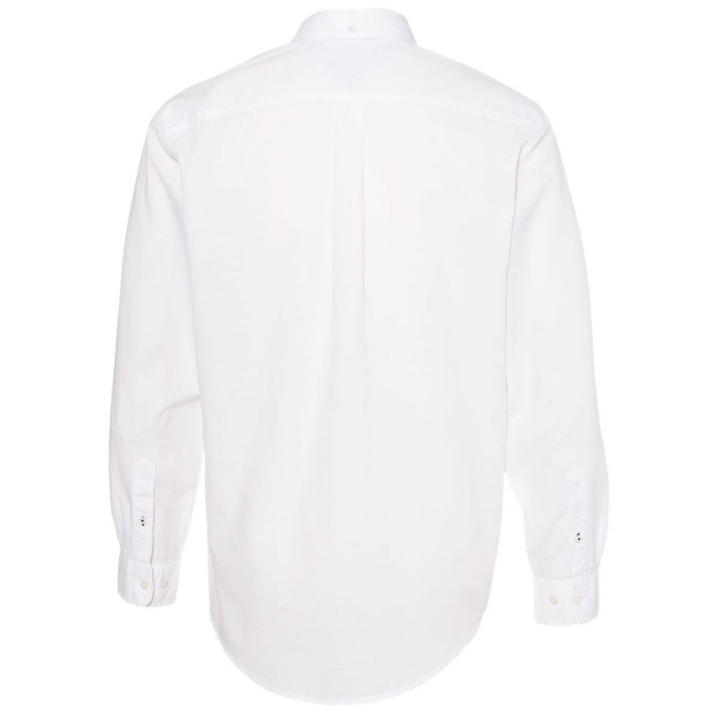 Tommy Hilfiger Men's Bright White Cotton/Linen Long Sleeve Shirt